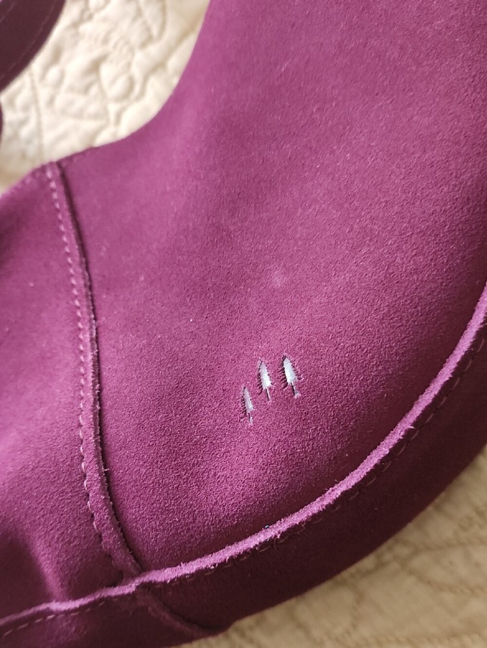 Portland Leather Purple Crescent Shoulder Bag size small - Picture 8 of 11